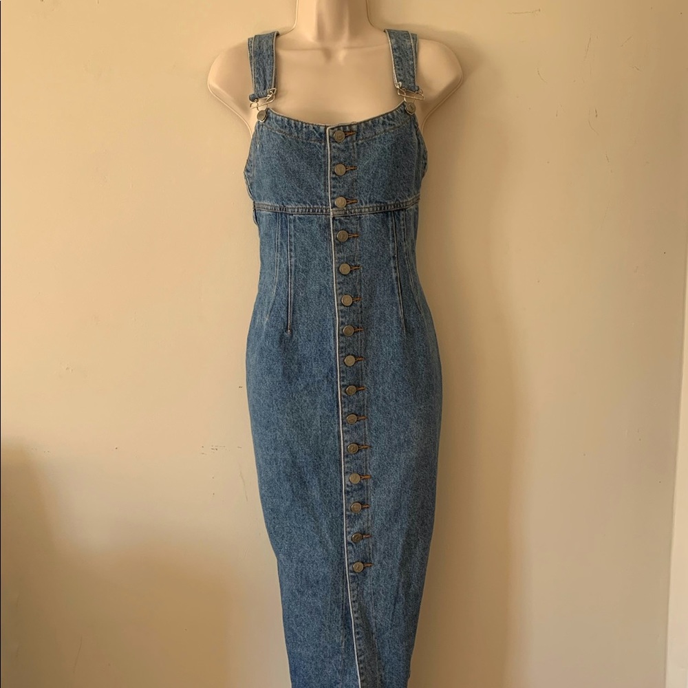 Vintage 90s Bongo Denim Maxi Dress